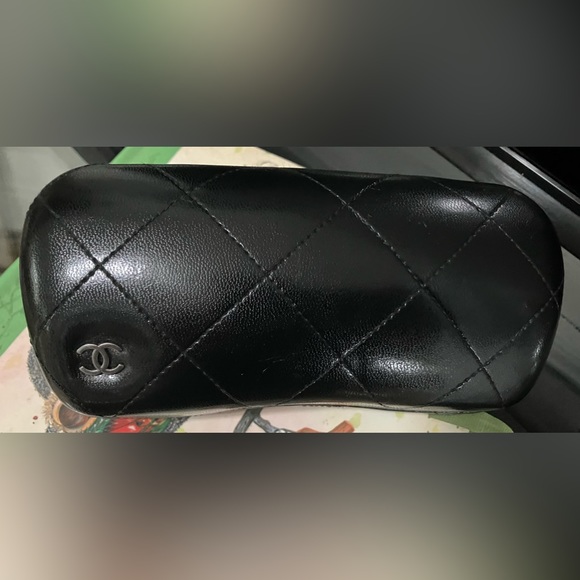 CHANEL Black Quilted Caviar Leather Sunglass Eyeglass Case Made in Italy - Picture 2 of 15